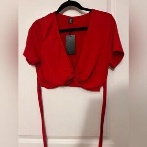 1x free crop top (NWT) ties to your liking , scrunch in front